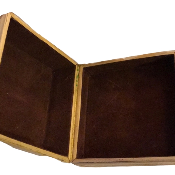 Vintage Bamboo Trinket And Jewelry Box Bohemian Decor - Picture 2 of 3